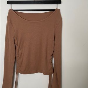 Drawstring side solid tee